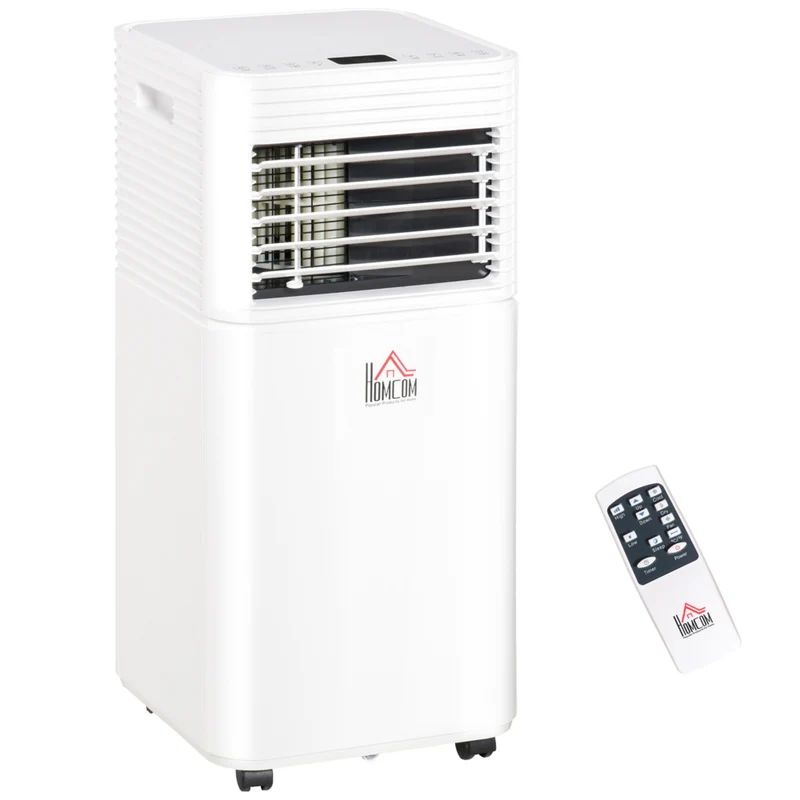 HOMCOM - Climatiseur silencieux 8000 BTU avec télécommande - blanc