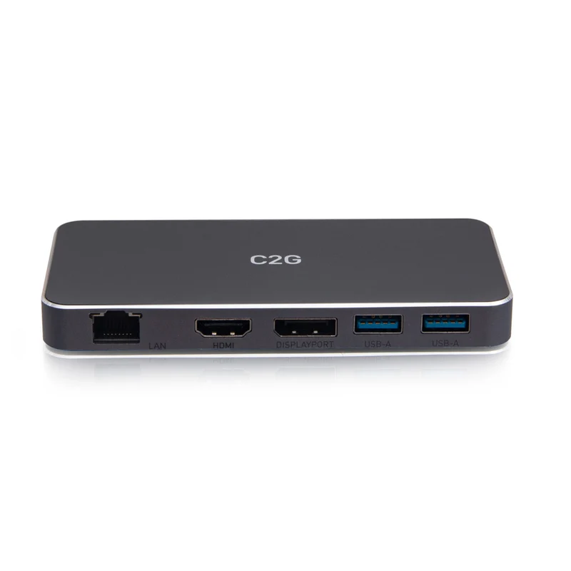 C2G USB-C 7-in-1 Dual Display MST Docking Station - Black