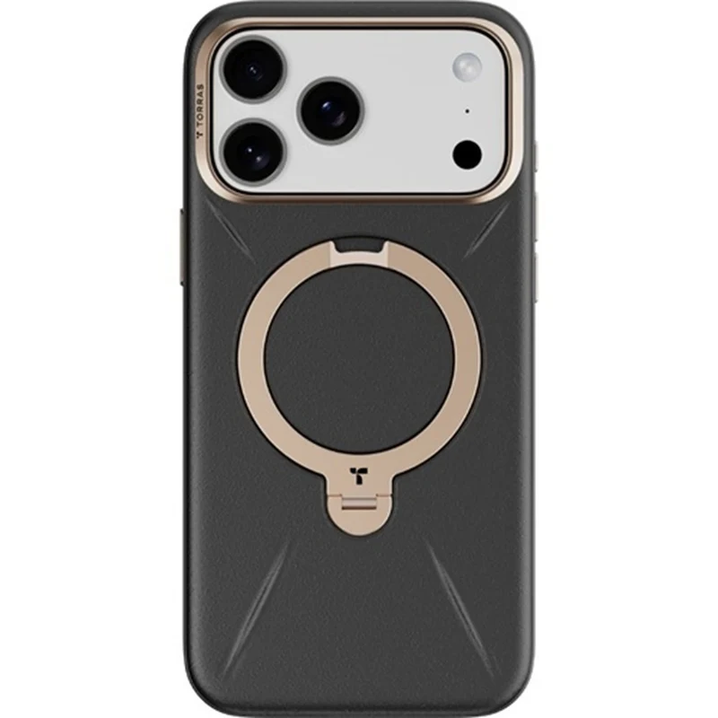 Torras Ostand Q3 VegSkin Series Case for iPhone 17 Pro Max - Black
