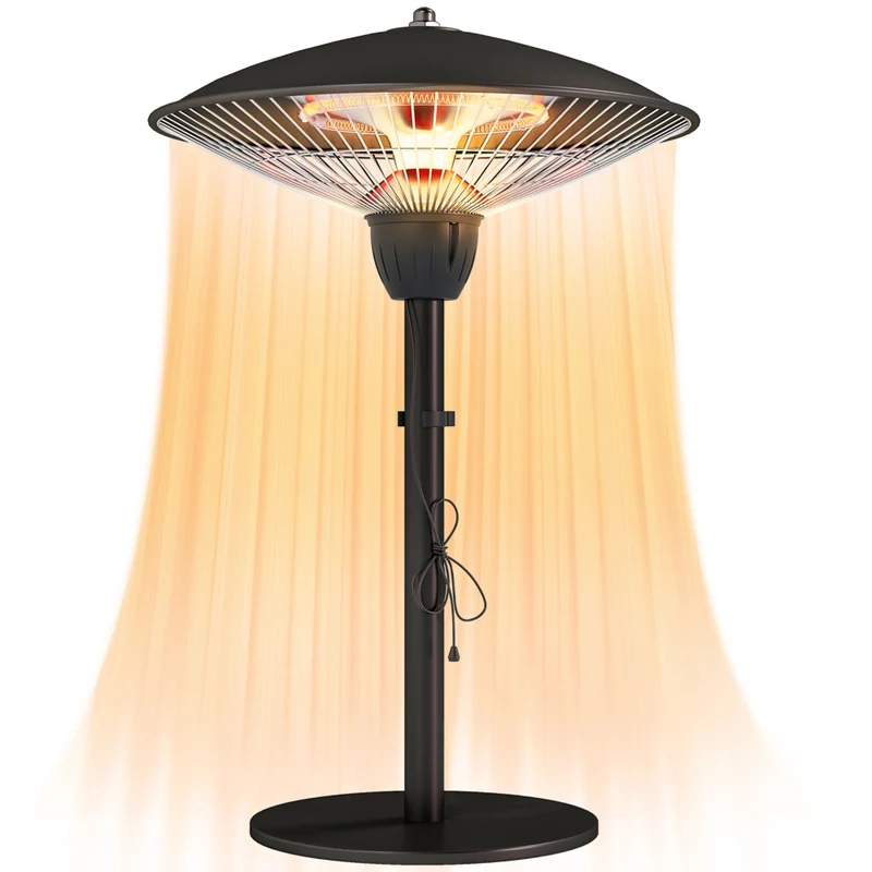 Outsunny - Chauffage électrique d'extérieur 1500W pour terrasse avec protection contre le basculement