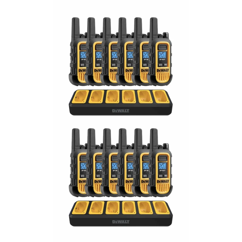 Dewalt Heavy Duty DXFRS300 Radio 12-Piece Set with 2 6-Port Chargers