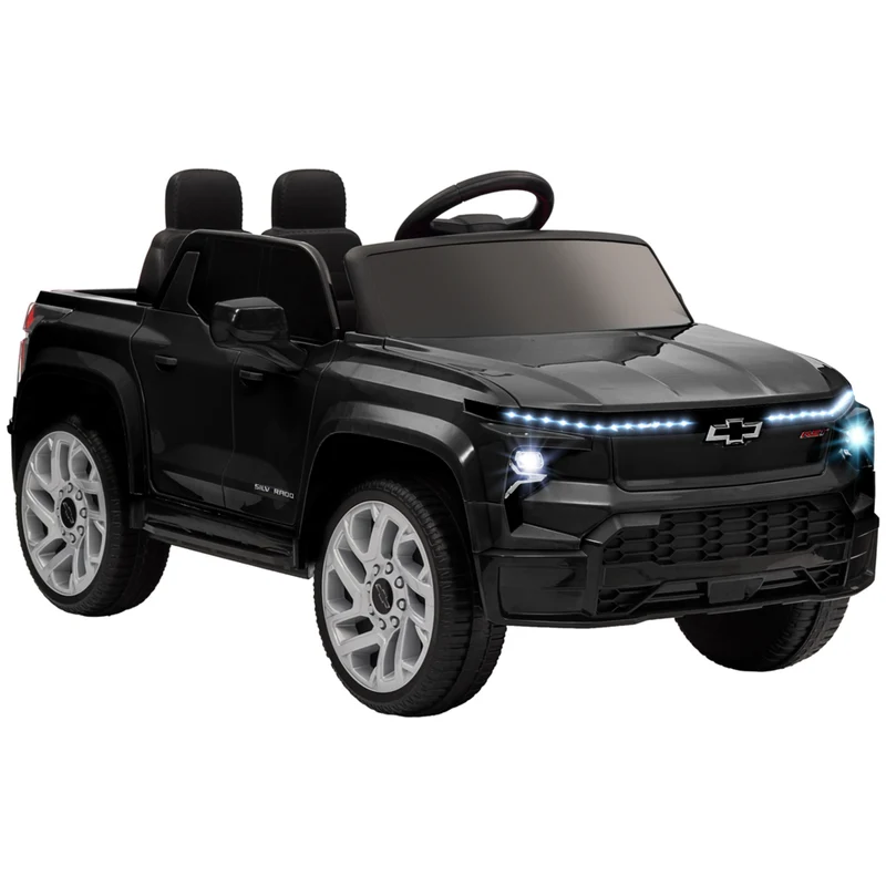 Qaba - Voiture électrique pour enfants sous licence CHEVROLET 12V à télécommande RC - noir