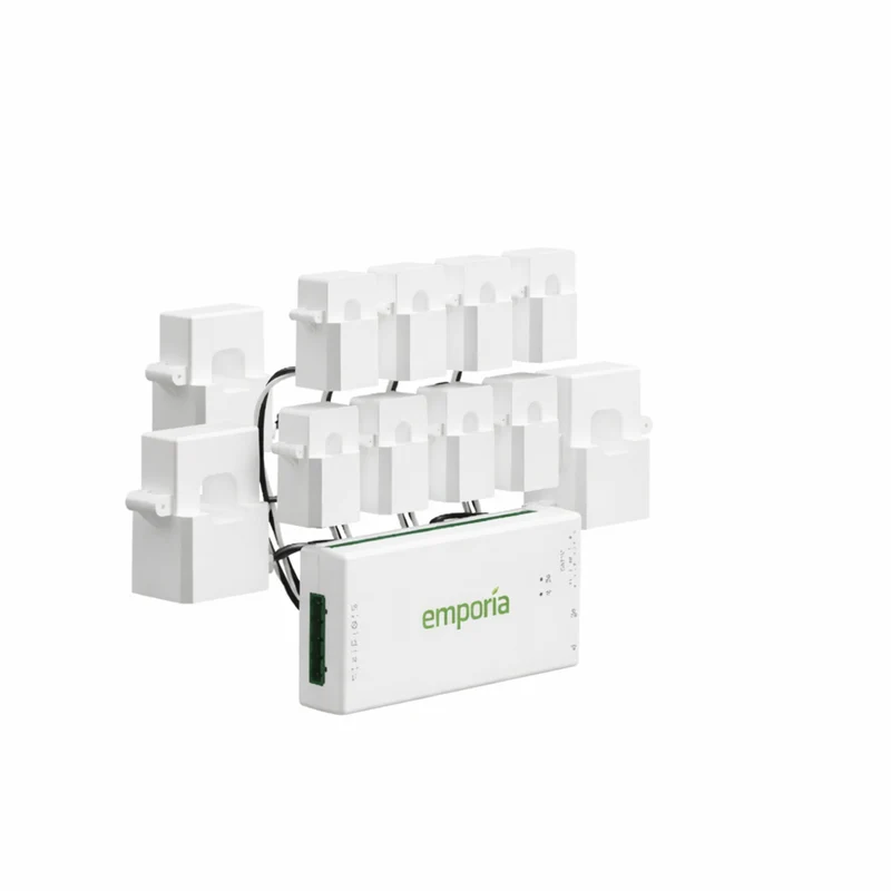 Emporia - Vue 3 Moniteur d'énergie domestique triphasé intelligent avec 8 capteurs de niveau de circuit 50A