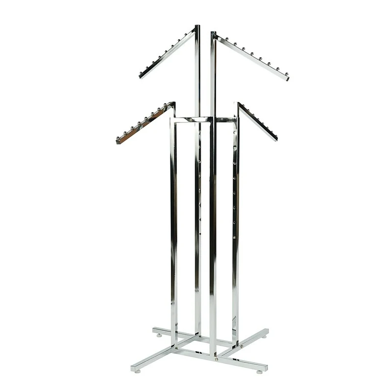 Can-Bramar 4-Way Rack with Slanted Arms, Chrome (R14)