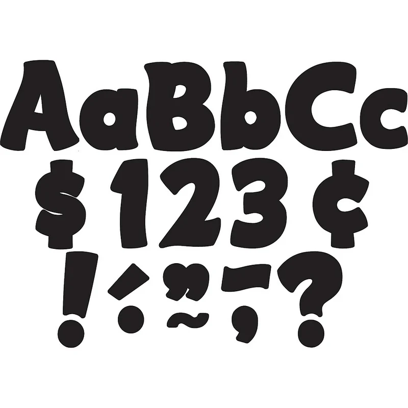 Teacher Created Resources Funtastic 4" Letters Combo Pack, Black, 624 Pack