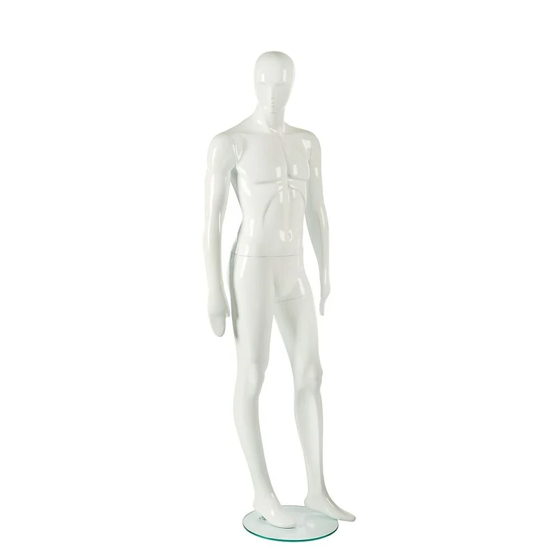 Mannequin homme adulte abstrait de la collection RP, blanc lustré