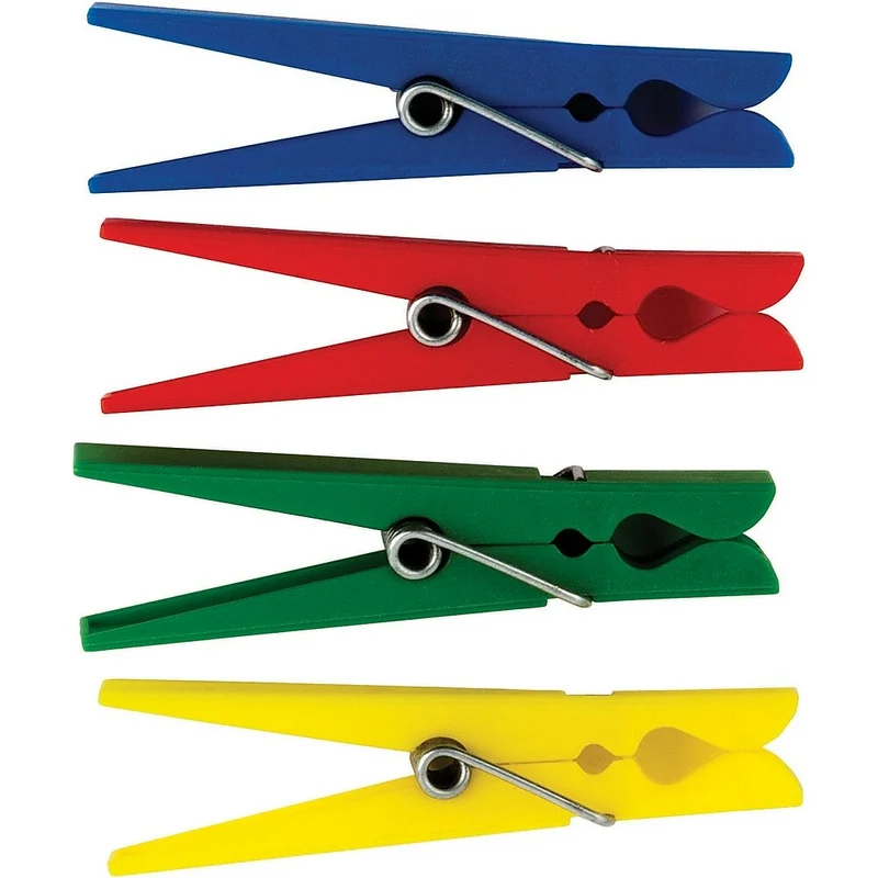 Teacher Created Resources 2 7/8" x 3/8" Plastic Clothespins, 120 Pack (TCR20649)