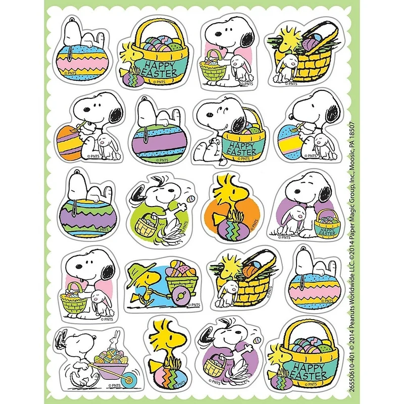 Eureka Theme Sticker Peanuts Easter, 1440 Pack (EU-655061)