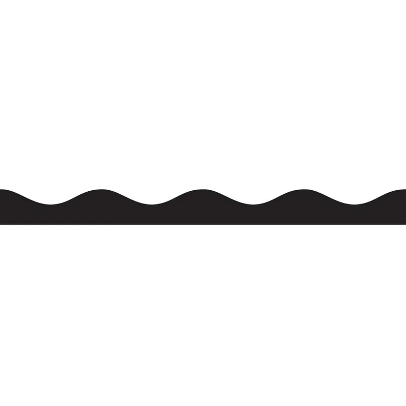 Ashley - Bordure magnétique de couleur unie, 12 pi, noir, paquet de 72