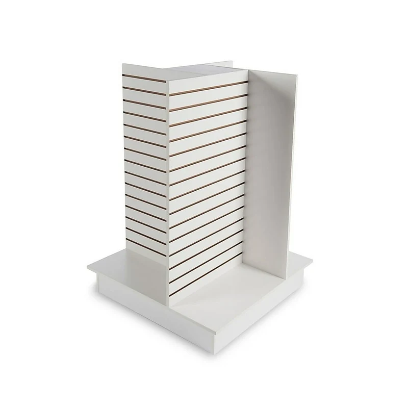 Can-Bramar Econoline 4 Way Slatwall Merchandiser, 36" x 36" x 54", White