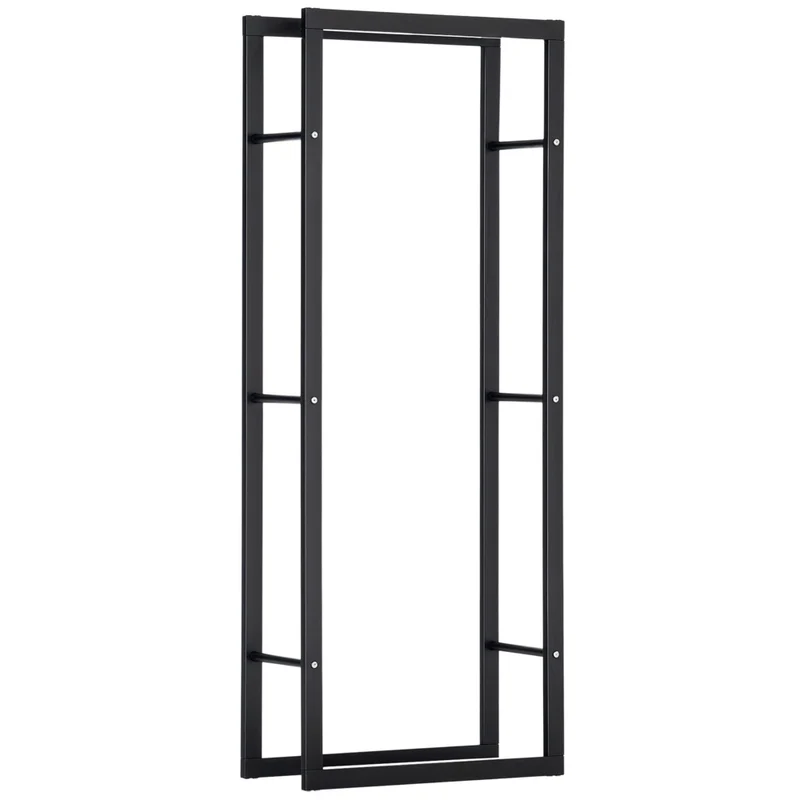 HOMCOM - Porte-bûches pour cheminée- 23,6 po x 9,8 po x 59,1 po