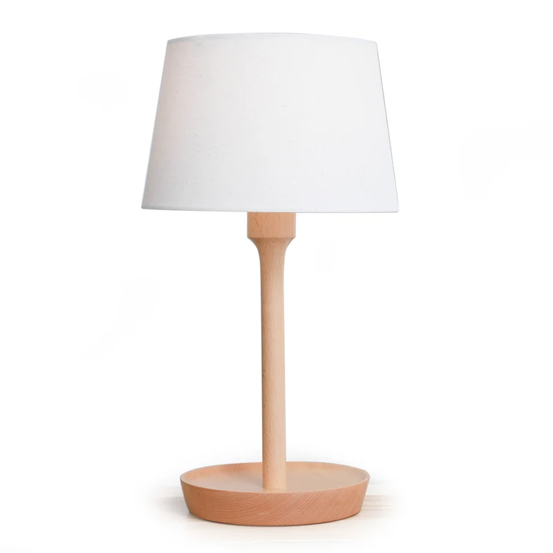 Decent Living - Lampe de table à pied en bois - Paquet de 2