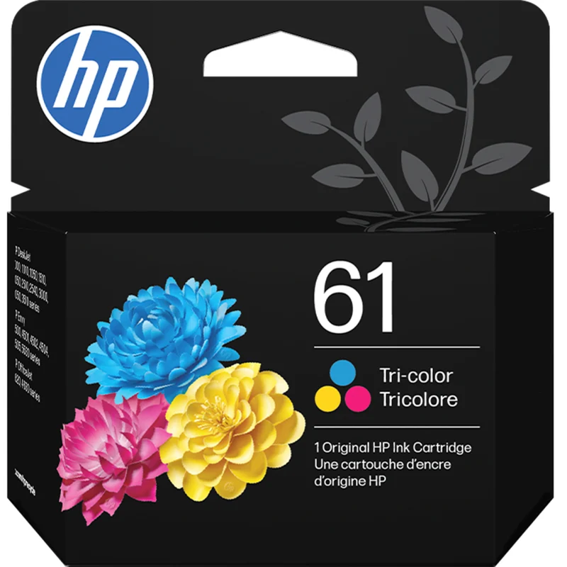 HP - Cartouche d'encre 61 authentique à rendement standard - Tricolore