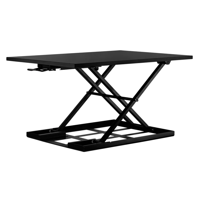 Mount-It! 32" Height Adjustable X-Lift Standing Desk Converter - Black