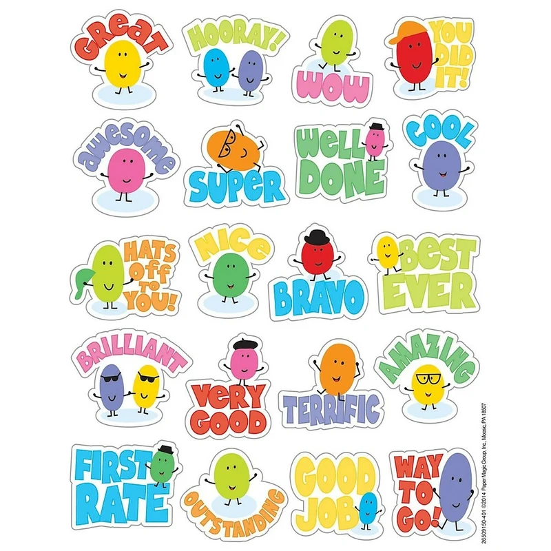 Eureka Scented Sticker, Jelly Beans, 480 Pack