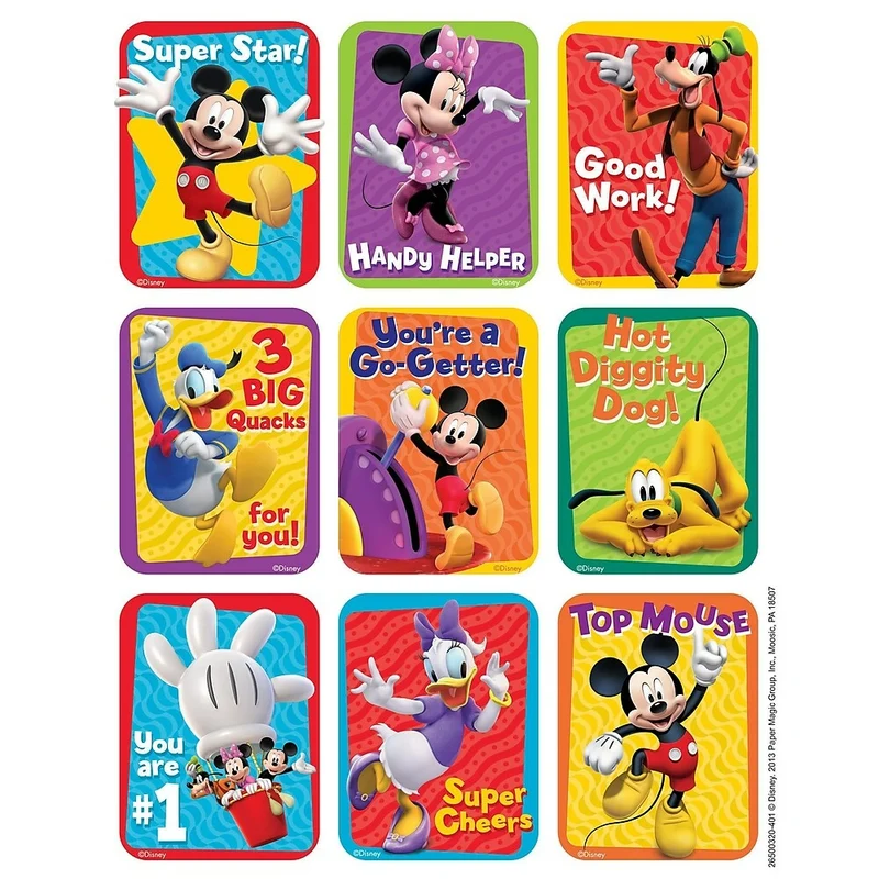 Eureka Motivational Giant Sticker, Mickey Mouse Clubhouse, 432 Pack