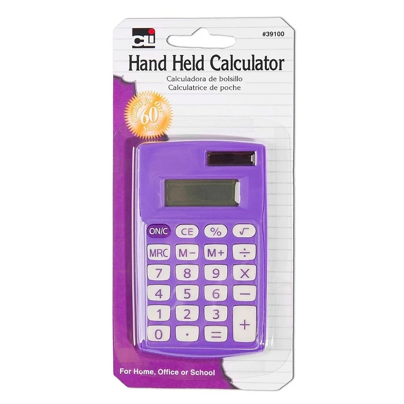 Charles Leonard 8-Digit Display Primary Calculator 6 Pack