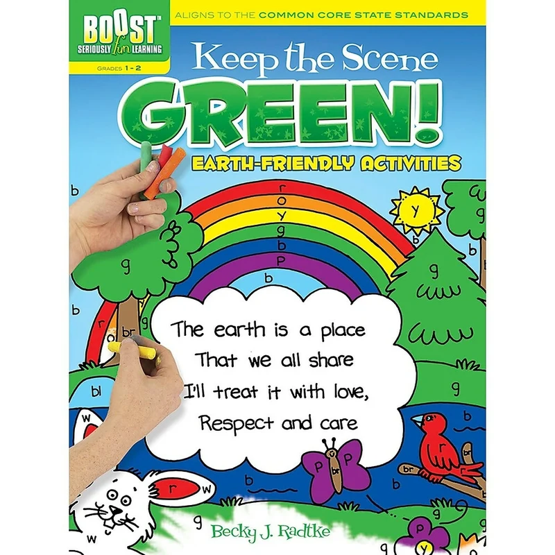 Dover Boost Keep the Scene Green! Colouring Book, 6 Pack