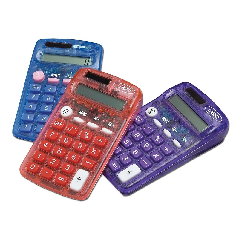 Learning Advantage 8-Digit Display Student Calculator 6 Pack