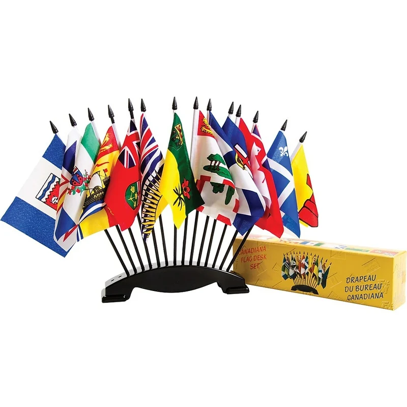 Canadiana Boxed Flag Set, 4" x 6"