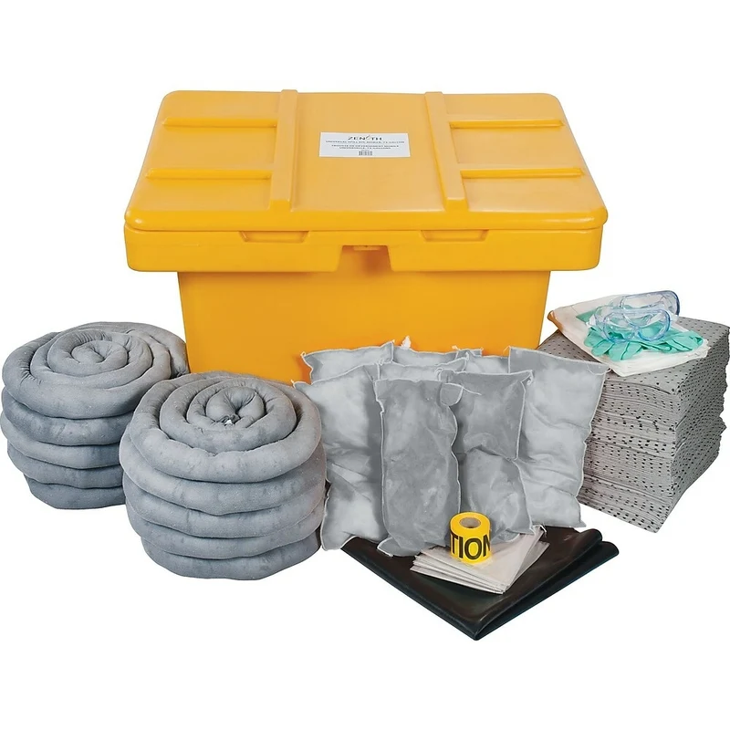 Zenith – Trousse de déversement universel, 97 gallons, avec coffre portatif