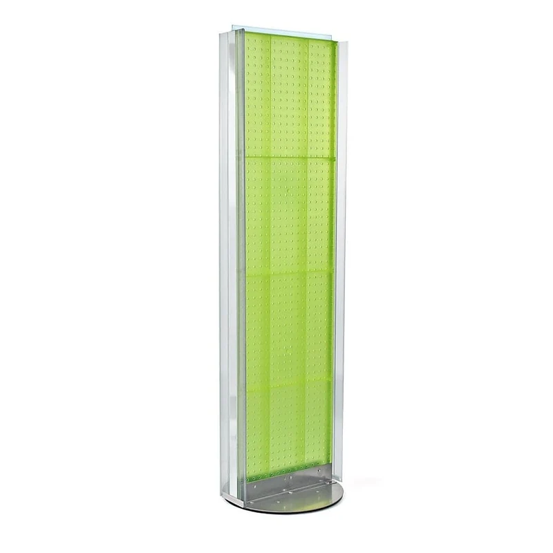 Azar Displays Two-Sided Pegboard Floor Stand, 60" x 16", Green (700256-GRE)
