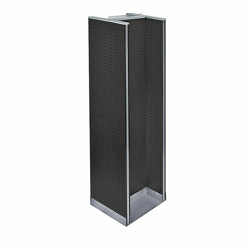 Azar Displays Pegboard Floor Display H-Spinner, 60" x 16", Black (700430-BLK)