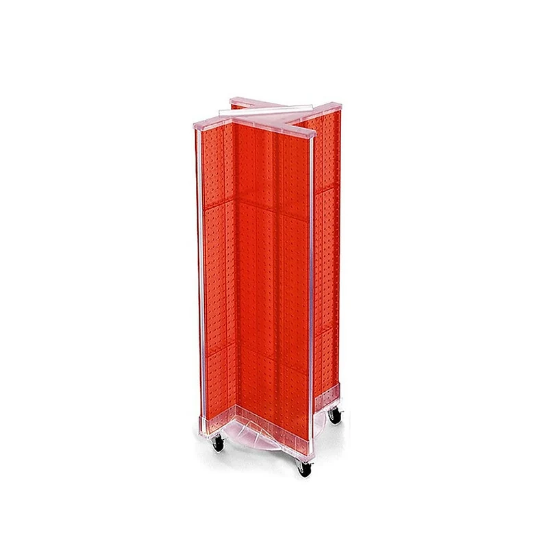 Azar Displays – Présentoir rotatif en panneau perforé, 44 x 13,5 po, rouge (700443-RED)