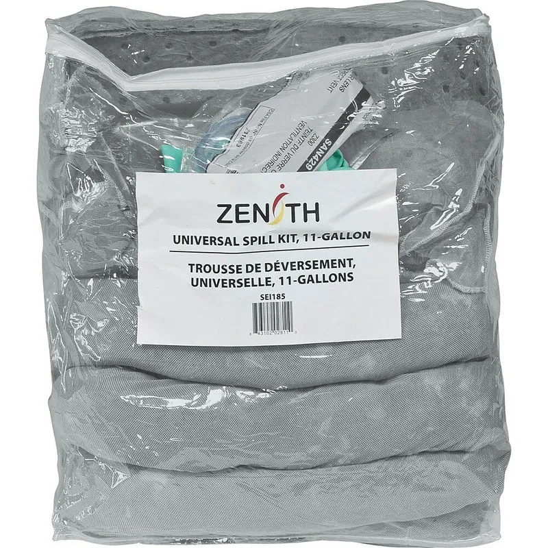 Zenith Safety - Trousses antidéversements 10 gallons, tout-usage, avec sac Zip-Lock