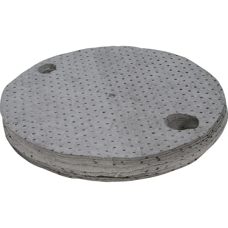 Zenith Safety – Compresses absorbantes de couvercle de baril, universel, 25/paquet