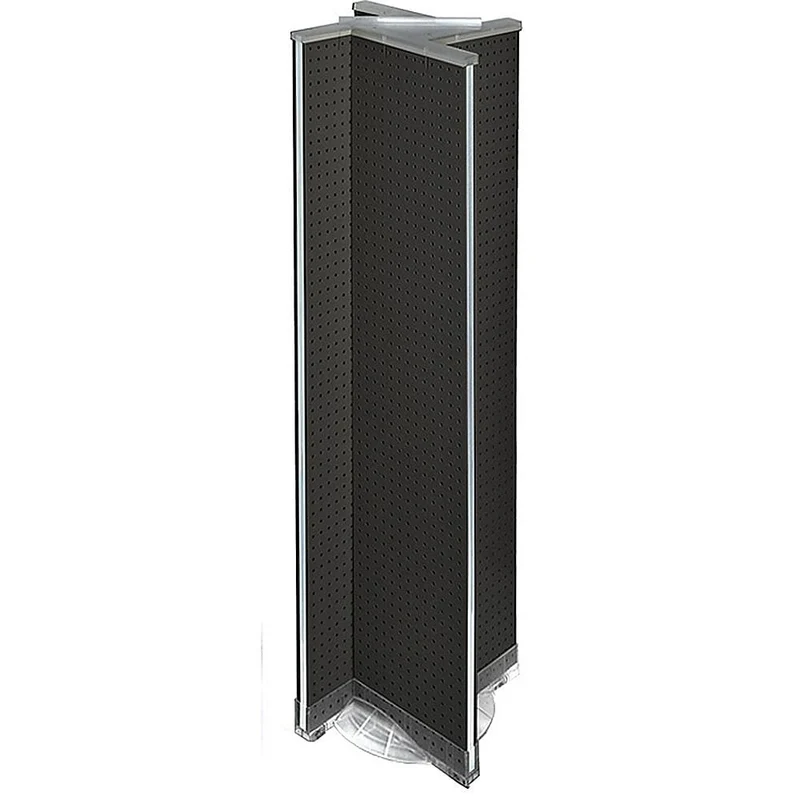 Azar Displays – Présentoir rotatif à panneaux perforés, 13,5 x 60 po, noir (700460-BLK)