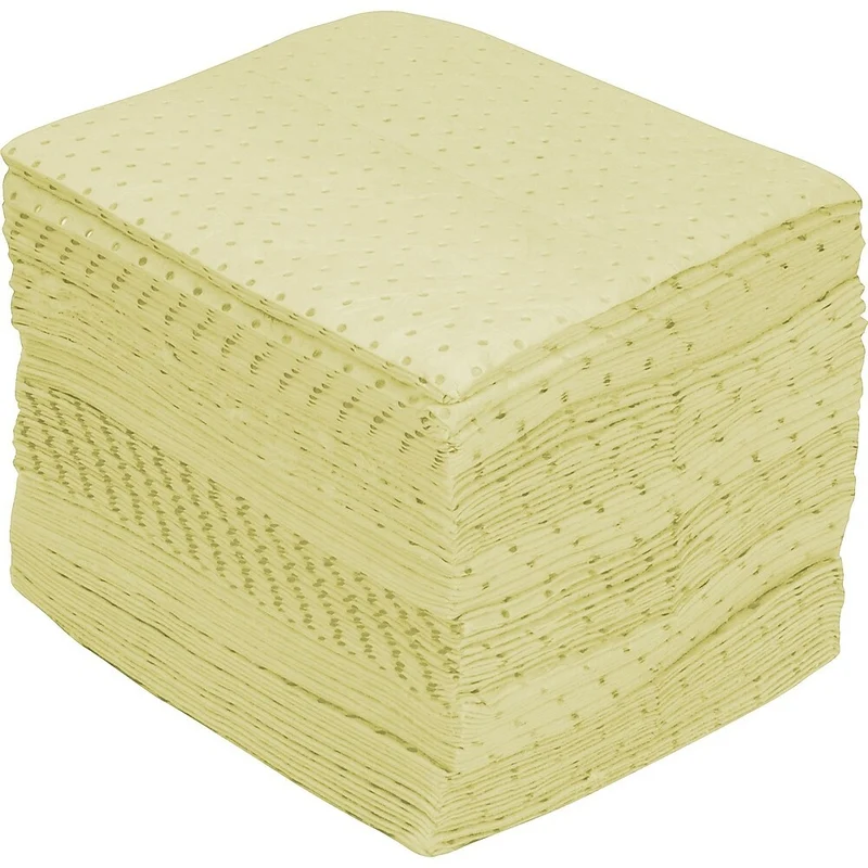 Zenith Safety – Tampons absorbants, fibre fine, matières dangereuses, moyen, 15 long. x 17 larg. (po), 100/pqt