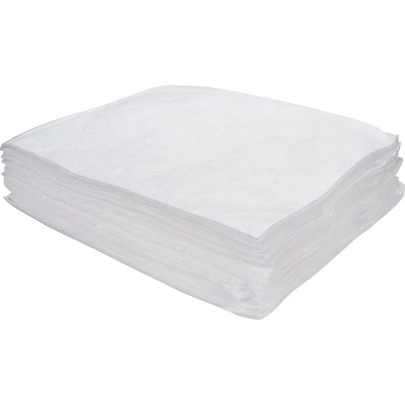 Zenith Safety Meltblown Sorbent Pads, Oil Only, Heavy, 25 Pack