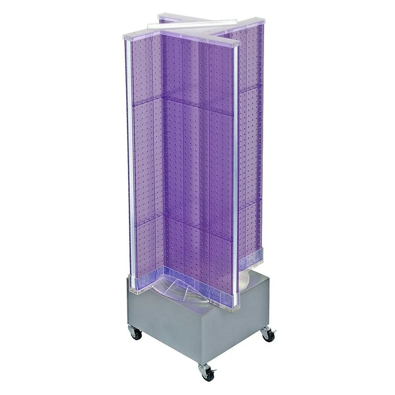 Azar Displays Pegboard Floor Display Pinwheel Spinner, 54" x 13.5", Purple (700445-PUR)