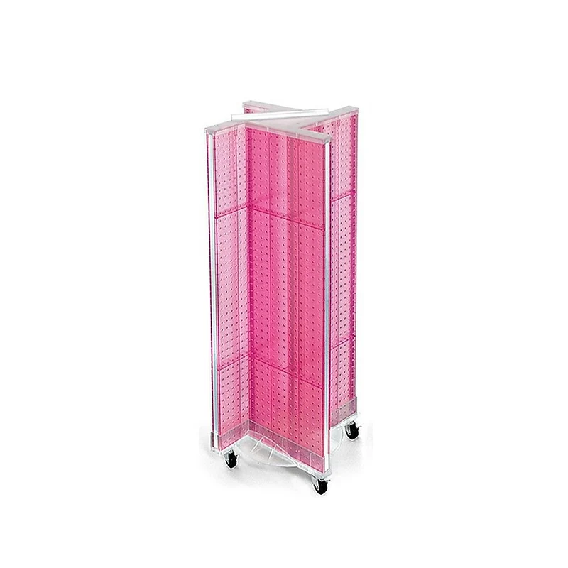 Azar Displays – Présentoir rotatif en panneau perforé, 44 x 13,5 po, rose (700443-PNK)