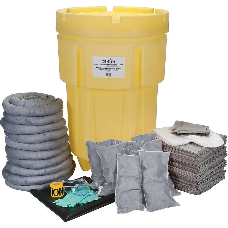 Zenith Safety – Trousses en cas de déversement 95 gallons pour établi, universel, avec surconteneur