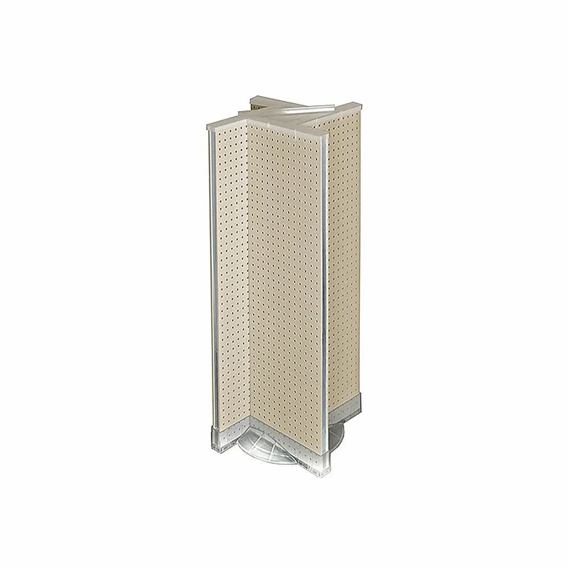 Azar Displays – Présentoir rotatif en panneau perforé en plastique, 13,5 x 44 po, amande (700444-ALM)
