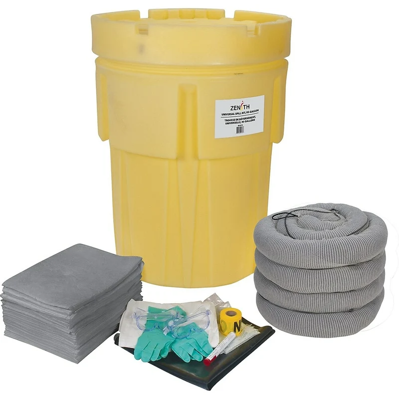 Zenith Safety 95-Gallon Economy Spill Kits, Universal, With Overpack Drum