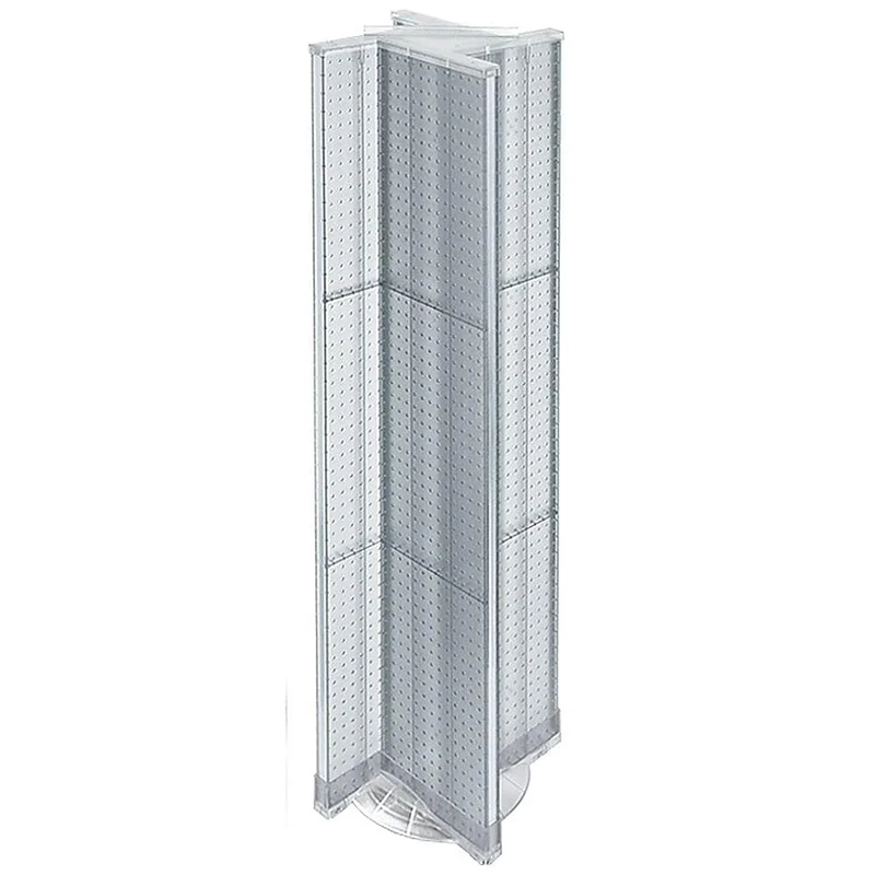 Azar Displays – Présentoir rotatif à panneaux perforés, 13,5 x 60 po, transparent (700460-CLR)