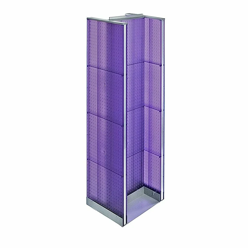 Azar Displays – Présentoir de plancher H-Spinner à panneau perforé, 60 x 16 po, violet (700430-PUR)