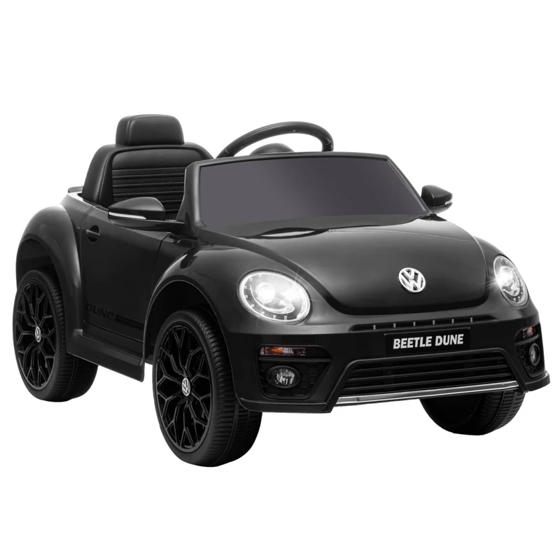 Qaba - Voiture RC électrique pour enfants sous licence Volkswagen Beetle 12V - noir