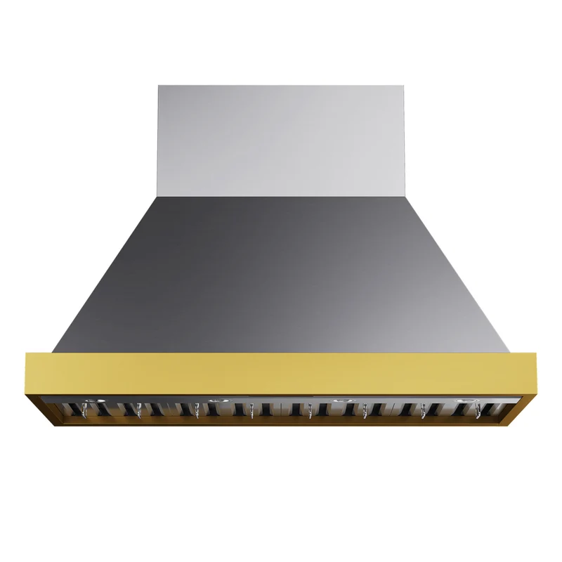 KUCHT KRH48SG 48" 900 CFM Wall Mounted Range Hood - Stainless Steel/Gold