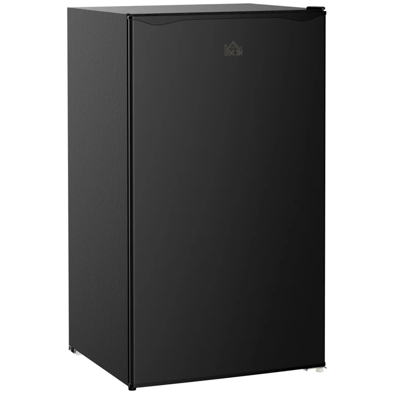 HOMCOM Mini Fridge with Freezer and Reversible Door - Black