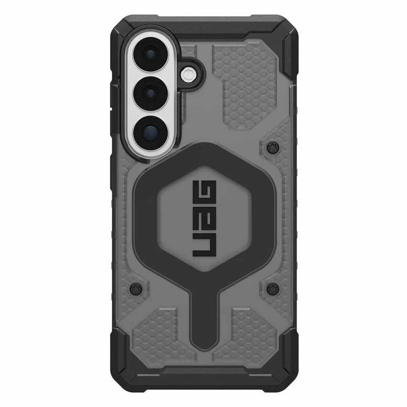 UAG Pathfinder Rugged Cell Phone Case Clear with Magnets for Galaxy S26 - Ash/Black