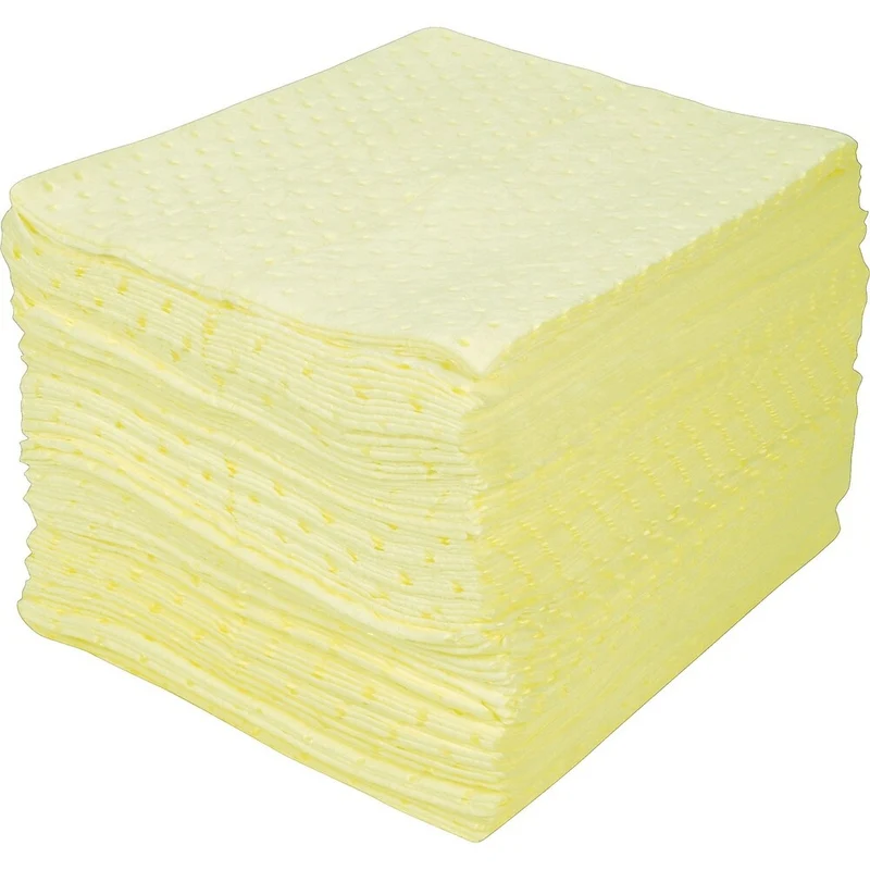 Zenith Safety Bonded Sorbent Pads, Hazmat, Heavy, 15" L x 17" W, 100 Pack