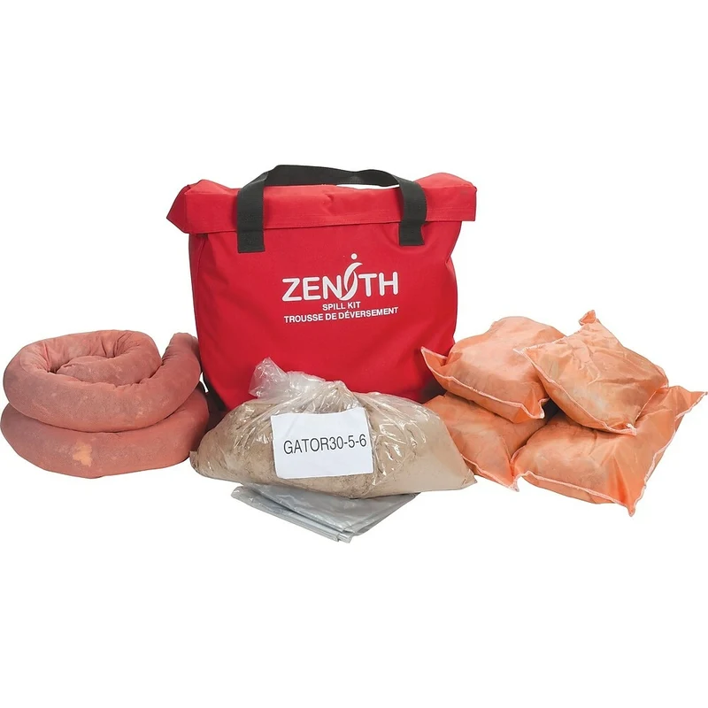 Zenith Safety 10-Gallon Service Vehicle Spill Kits, Hazmat, With Nylon Bag