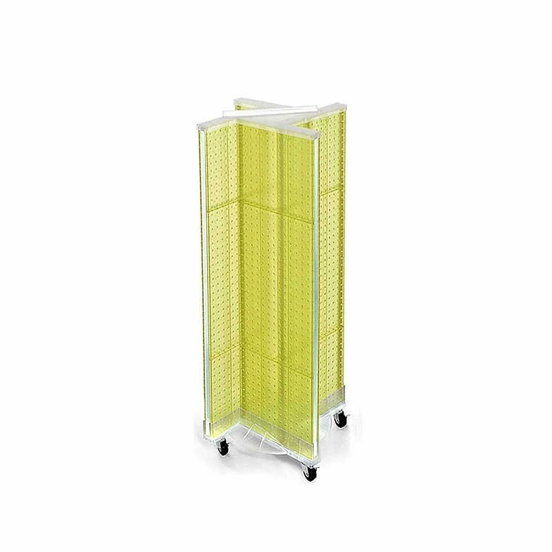 Azar Displays – Présentoir rotatif en panneau perforé, 44 x 13,5 po, jaune (700443-YEL)