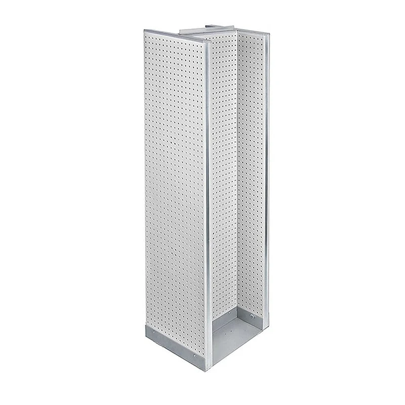 Azar Displays Pegboard Floor Display H-Spinner, 60" x 16", White (700430-WHT)