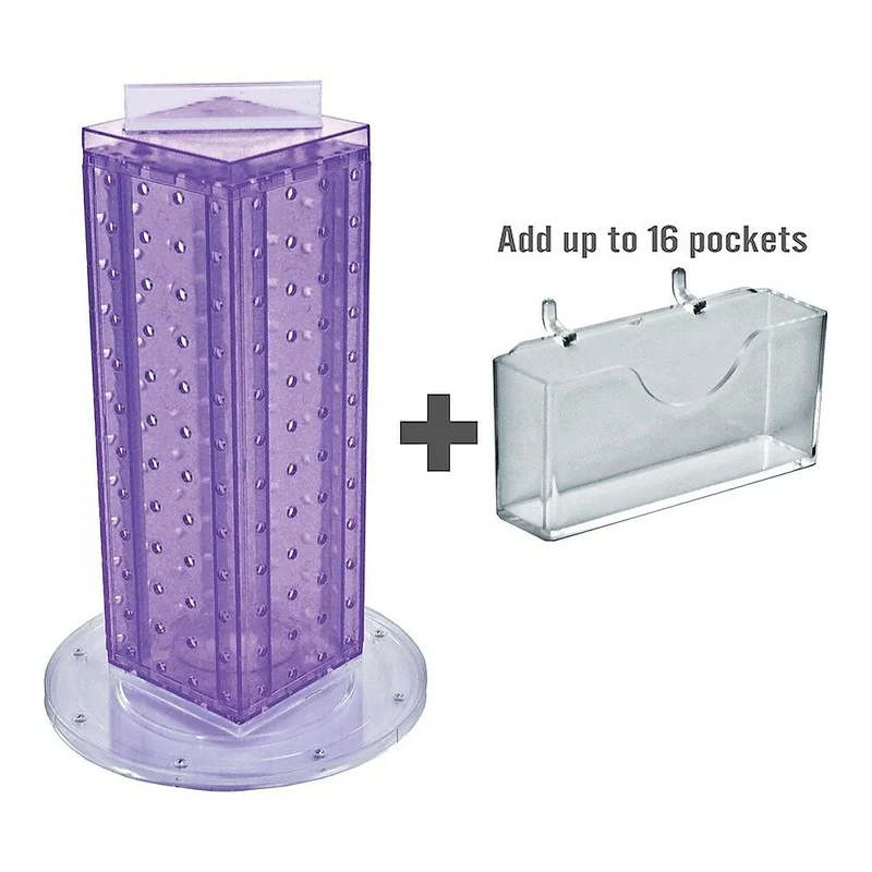 Azar Displays Pegboard Counter Gift Card Holder, 13" x 4", Purple (700229-PUR)