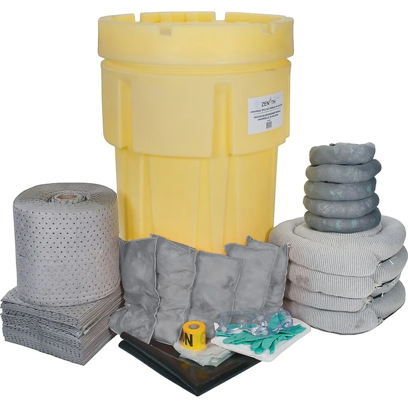 Zenith Safety – Trousses de déversement 95 gallons, universel, avec suconteneur mobile